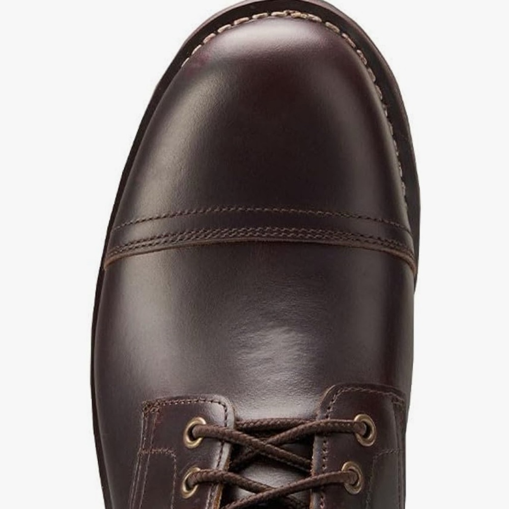Men's Brown Leather Boots - Picture 3 of 4